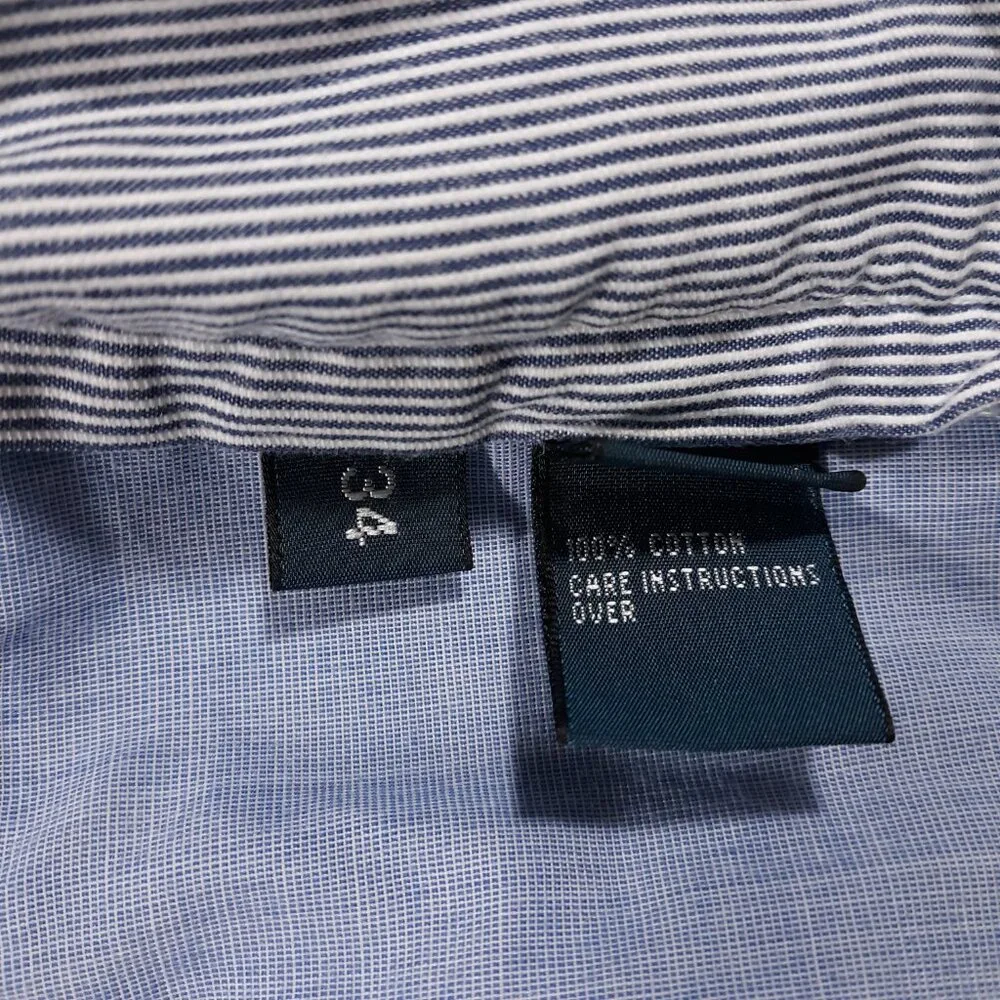 Polo Ralph Lauren Chino Shorts Mens Size 34‎ x 8 Blue Striped Flat Front Cotton